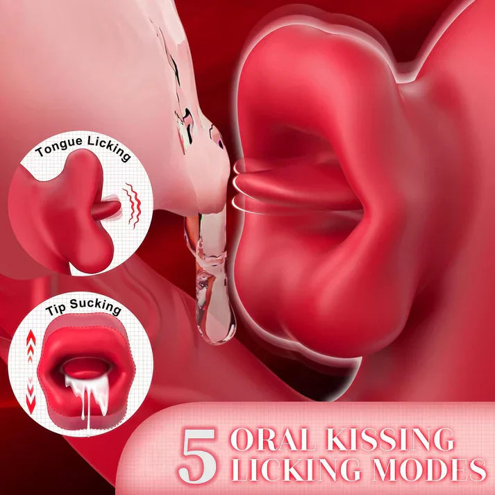 💥New on sale 2025 💞 7 Thrilling Tapping & Vibrating Modes 5 Unique Mouth Biting Vibrating Modes  😍