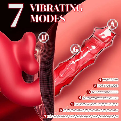 💥New on sale 2025 💞 7 Thrilling Tapping & Vibrating Modes 5 Unique Mouth Biting Vibrating Modes  😍