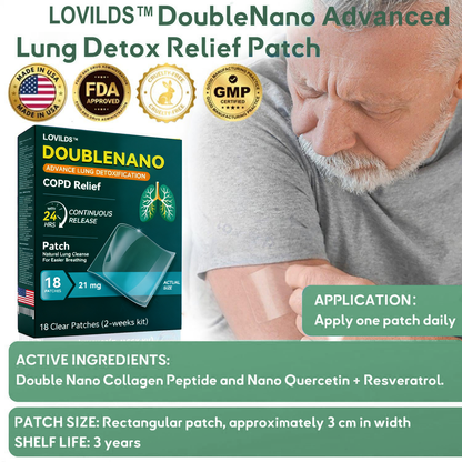 💝💝FDA Approved LOVILDS™ DoubleNano COPD Relief Patch (💝 Cough, wheezing, shortness of breath, sputum, stuffy nose, bronchitis, bronchitis, allergy symptoms, lung discomfort🫁)